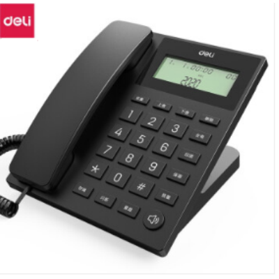 得力(deli)電話機座機 固定電話 辦公家用 得力座機13560 黑色